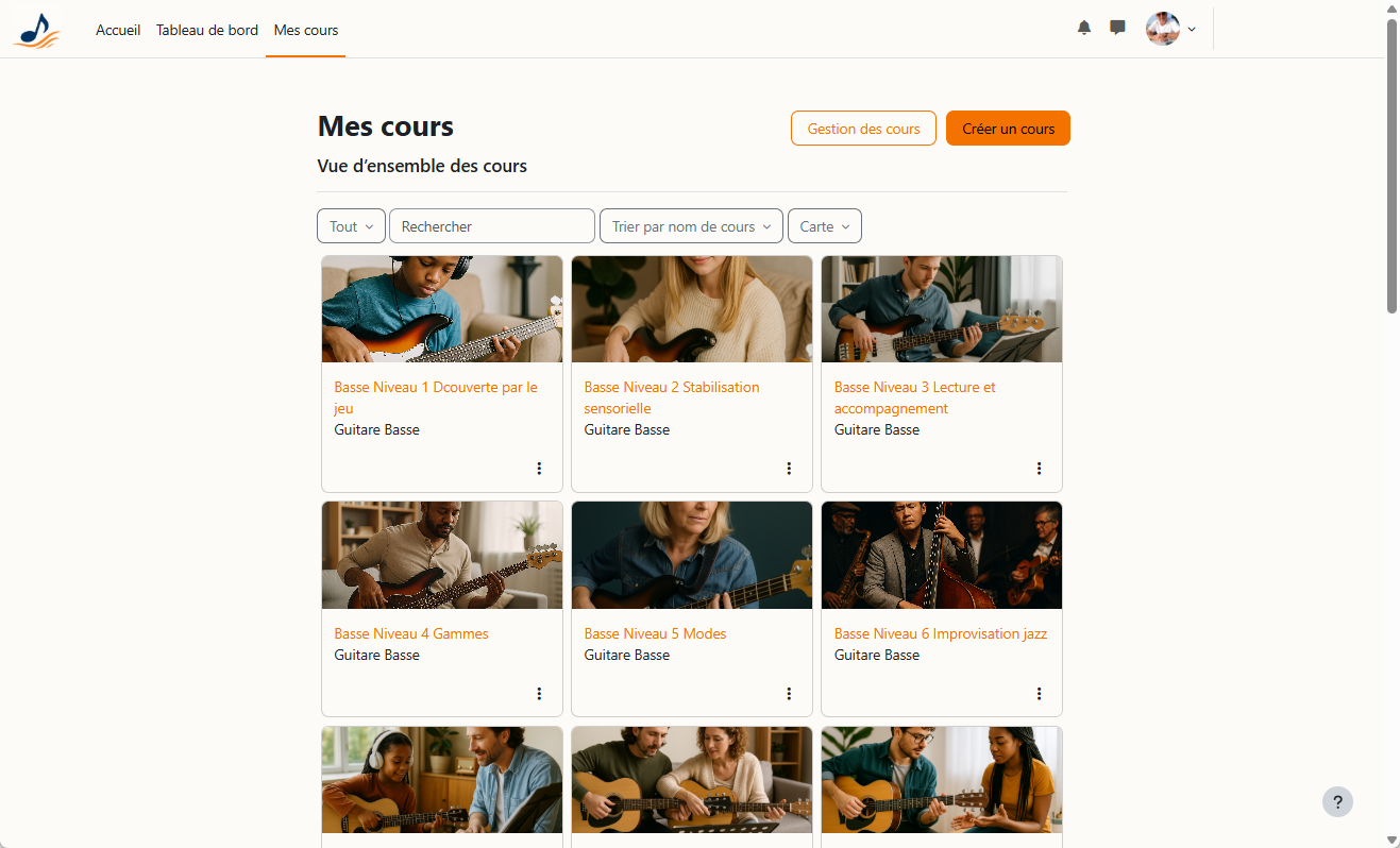 Ecran plateforme Le Rebond Musical